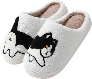 Women's Men's Funny Animal Slippers Cute Cartoon Plush Warm Comfy Couple Indoor Outdoor Home Shoes