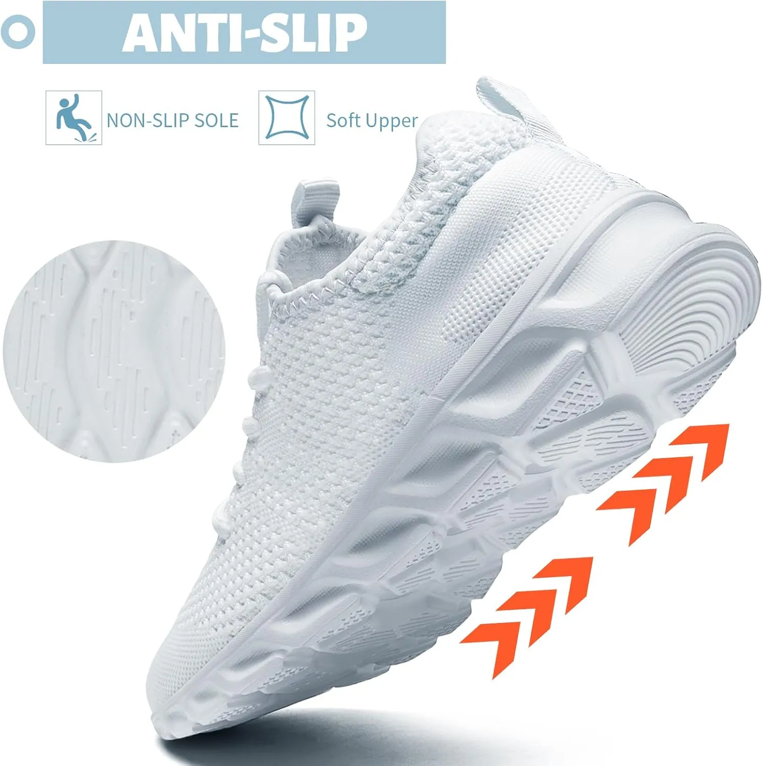 Womens Mens Running Shoes Tennis Sneakers Lightweight Gym Slip on Unisex Shoes Athletic Workout Walking Shoes