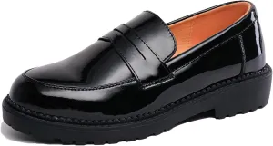 Womens Penny Loafers Shoe Women Leather Loafers Driving Moccasins Shoes Comfortable Boat Shoe