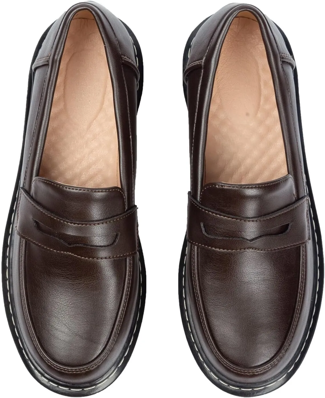 Womens Penny Loafers Shoe Women Leather Loafers Driving Moccasins Shoes Comfortable Boat Shoe