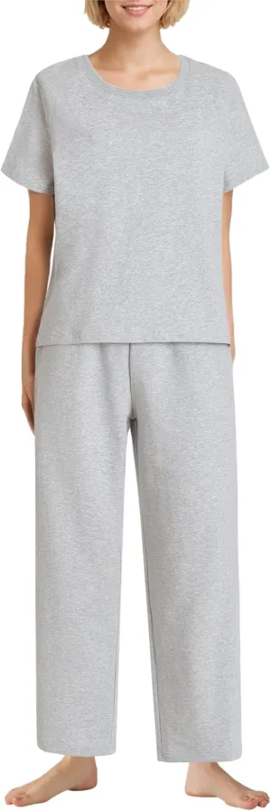 Women's Petite Lounge Set Petite Length Soft Cotton