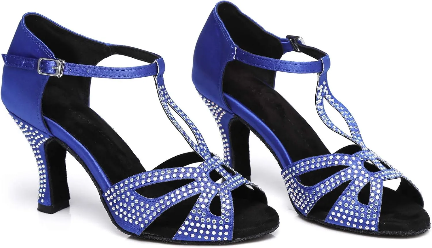Women's Rhinestone Ballroom Dance Shoes Latin Salsa Performance Wedding Party 1920s Dance Shoes