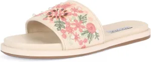 Women's Slide Sandals Comfortable Flat Sandals Slip On House Slippers Dressy Casual Outdoor Summer Beach Vacation Shoes