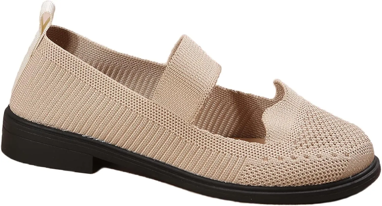 Women's Slip On Mesh Lightweight Flats Sneaker,Comfortable Breathable Non-Slip Soft Sole Walking Shoes Loafer Nurse Shoes