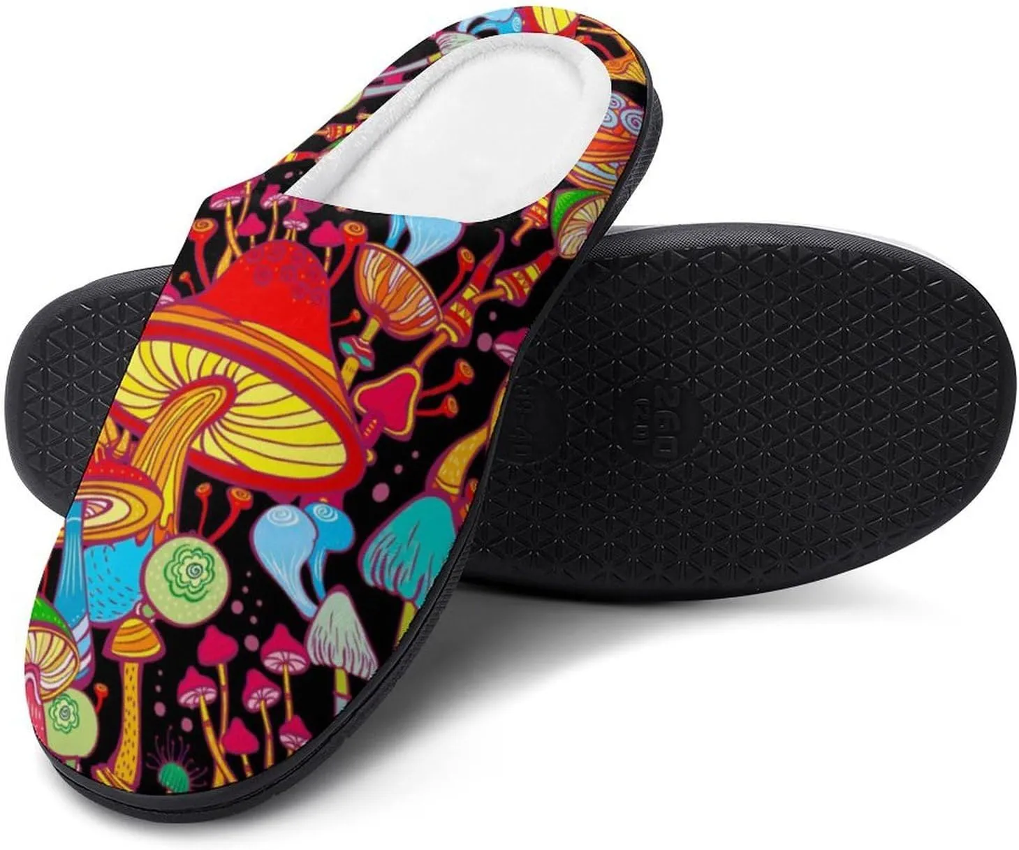 Womens Slippers Comfy Bedroom Slip-On Shoes Ladies Halloween Slippers Warm Cotton Clog House Slippers Indoor Outdoor