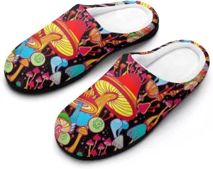 Womens Slippers Comfy Bedroom Slip-On Shoes Ladies Halloween Slippers Warm Cotton Clog House Slippers Indoor Outdoor