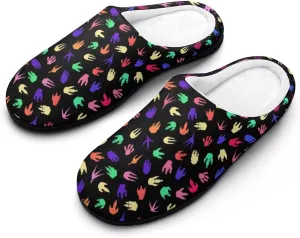 Womens Slippers Comfy Bedroom Slip-On Shoes Ladies Halloween Slippers Warm Cotton House Slippers Memory Foam Slippers