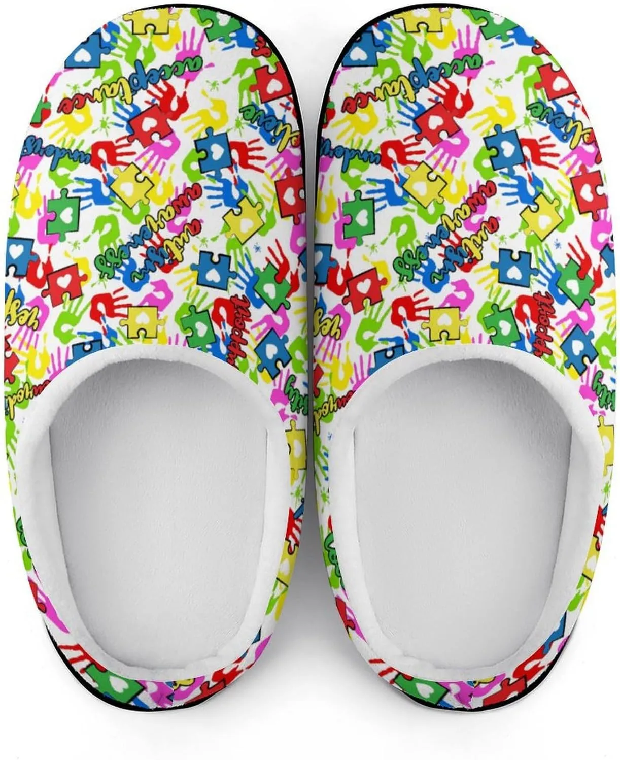Womens Slippers Comfy Bedroom Slip-On Shoes Ladies Halloween Slippers Warm Cotton House Slippers Memory Foam Slippers