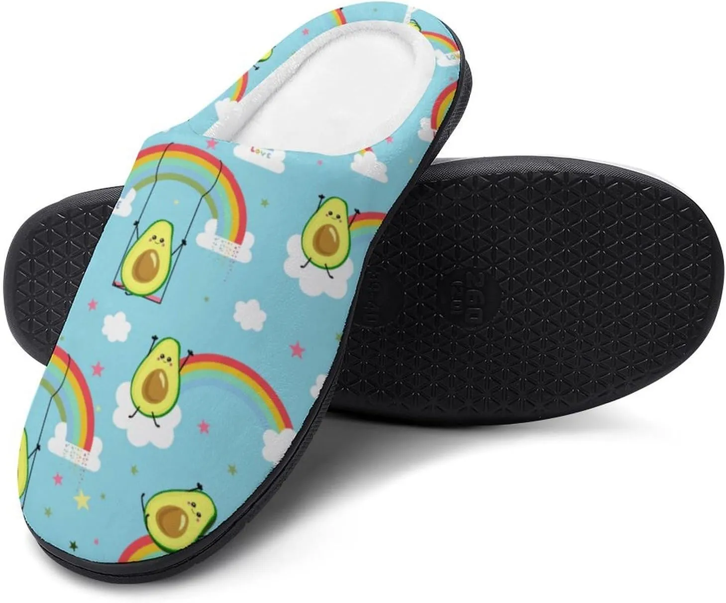 Womens Slippers Comfy Bedroom Slip-On Shoes Ladies Halloween Slippers Warm Cotton House Slippers Memory Foam Slippers