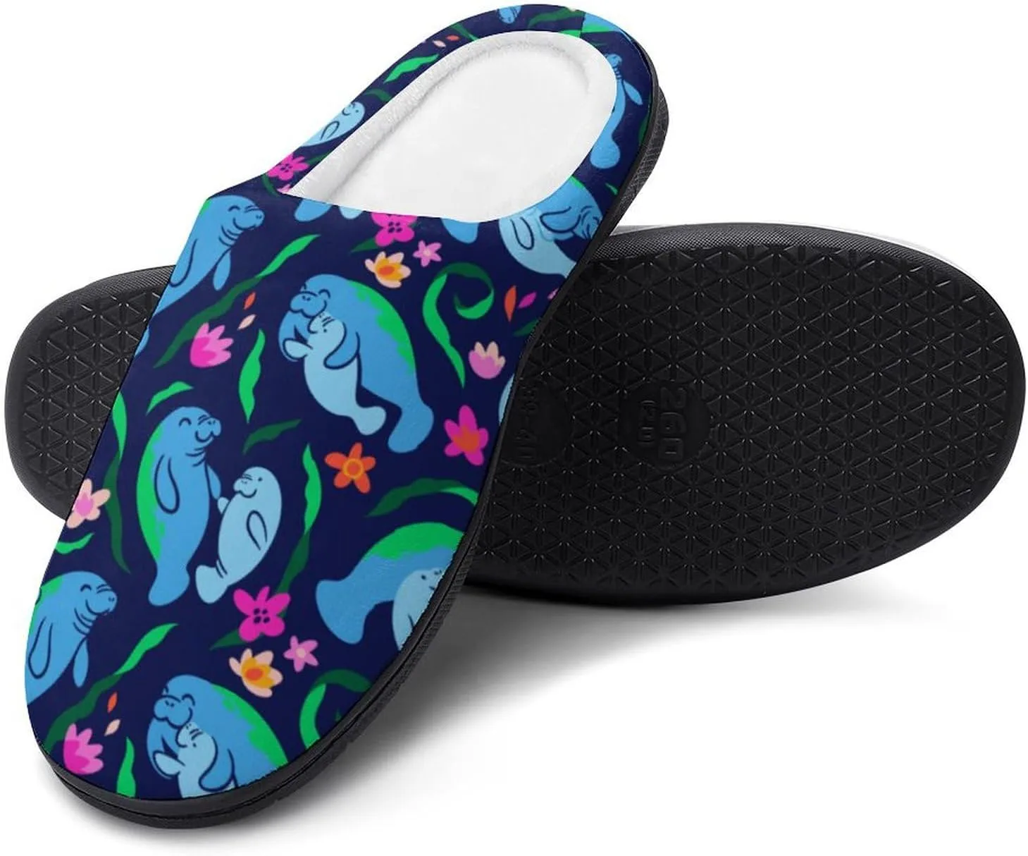 Womens Slippers Comfy Bedroom Slip-On Shoes Ladies Halloween Slippers Warm Cotton House Slippers Memory Foam Slippers