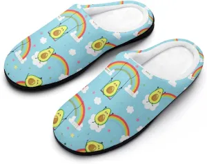 Womens Slippers Comfy Bedroom Slip-On Shoes Ladies Halloween Slippers Warm Cotton House Slippers Memory Foam Slippers