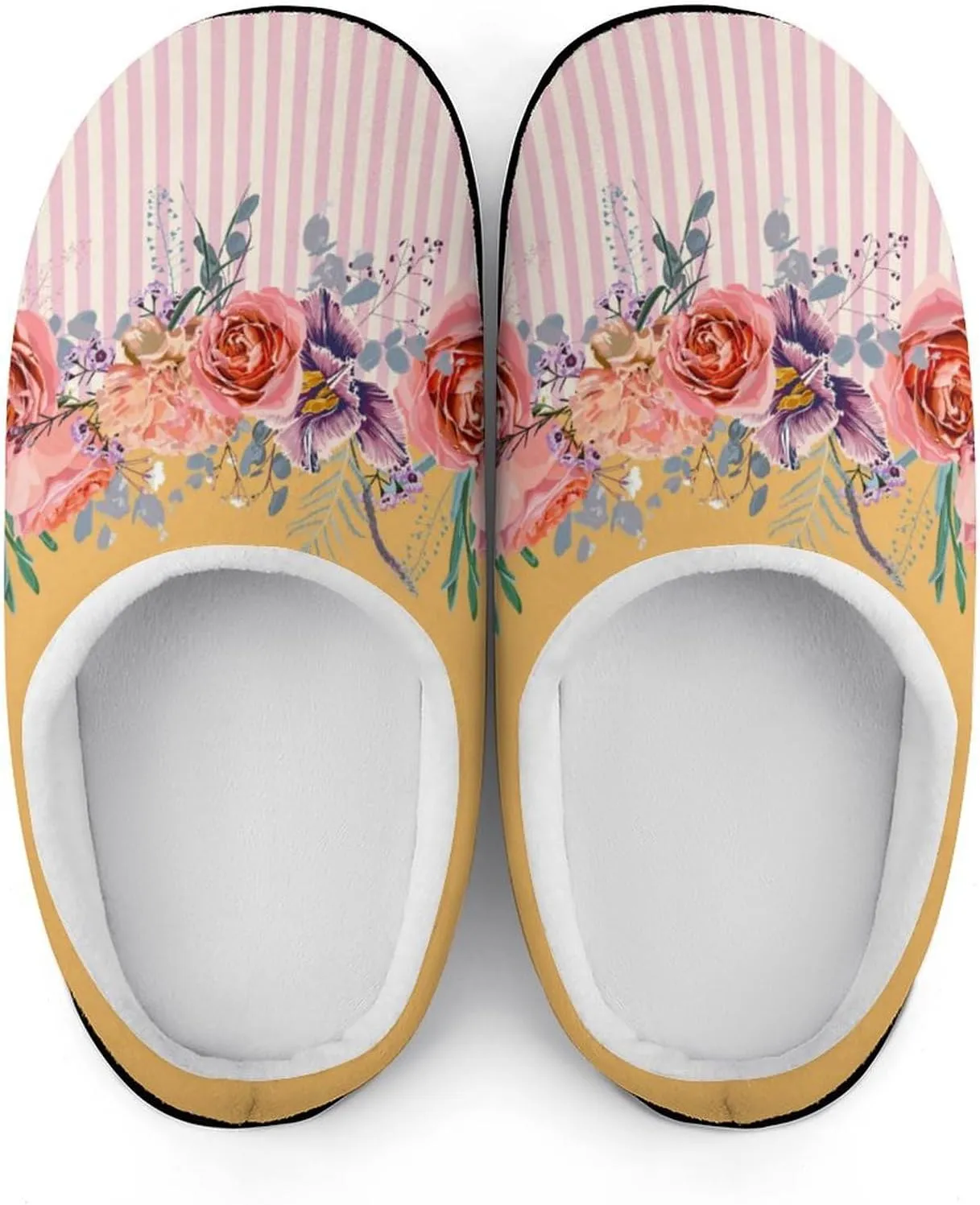 Womens Slippers Comfy Bedroom Slip-On Shoes Men's Halloween Slippers Cotton House Slippers Indoor Memory Foam Slippers