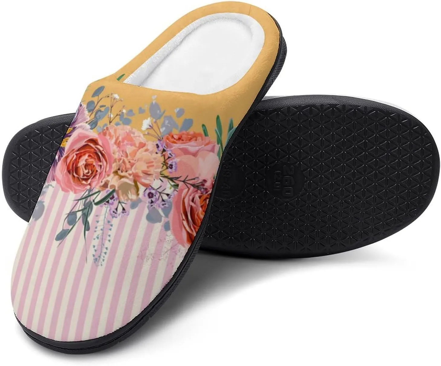 Womens Slippers Comfy Bedroom Slip-On Shoes Men's Halloween Slippers Cotton House Slippers Indoor Memory Foam Slippers