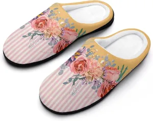 Womens Slippers Comfy Bedroom Slip-On Shoes Men's Halloween Slippers Cotton House Slippers Indoor Memory Foam Slippers
