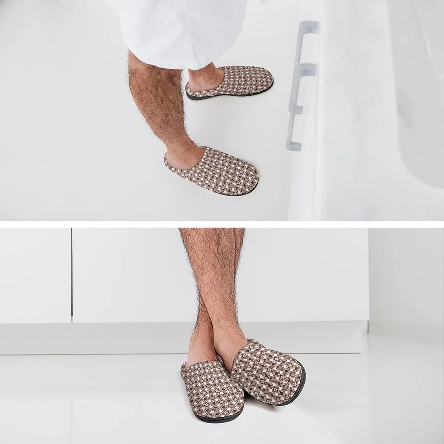 Womens Slippers Comfy Bedroom Slip-On Shoes Men's Halloween Slippers Cotton House Slippers Indoor Memory Foam Slippers