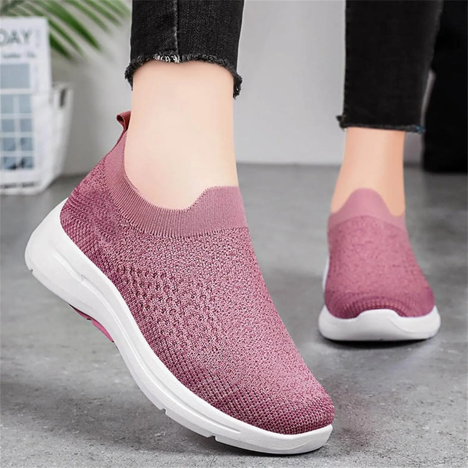 Womens Sneakers Tennis Walking Workout Gym Shoes Slip On Lightweight Comfortable Athletic Sports Running Shoes