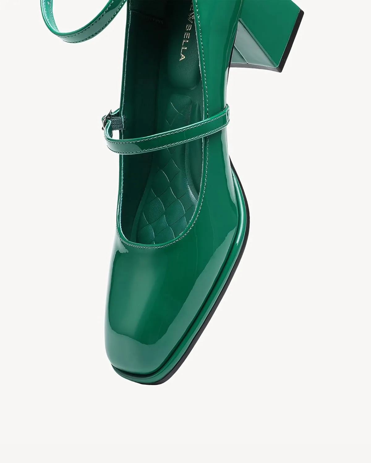 Women's Vintage Mary Jane Pumps - Patent Leather Chunky Heel Square Toe Dress Shoes for Work, Wedding & Retro Outfits