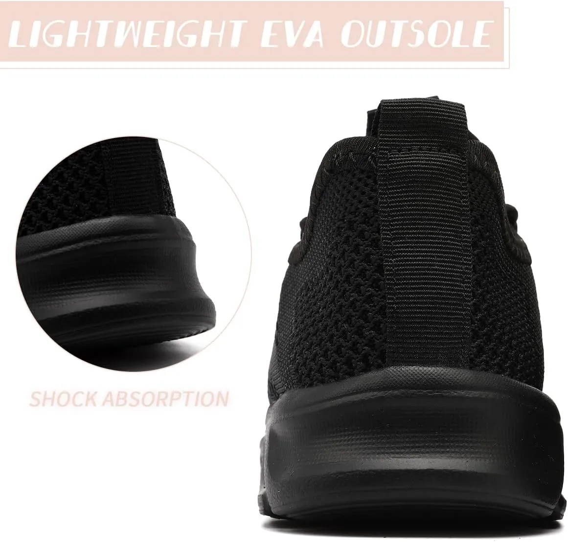 Womens Walking Shoes Slip On Tennis Running Fashion Sneakers for Sport Workout Gym Athletic Outdoor Jogging Exercise Lightweight Breathbale Shoe
