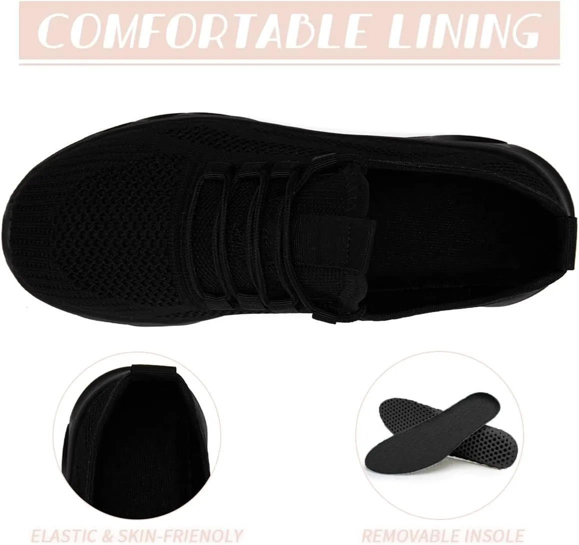 Womens Walking Shoes Slip On Tennis Running Fashion Sneakers for Sport Workout Gym Athletic Outdoor Jogging Exercise Lightweight Breathbale Shoe
