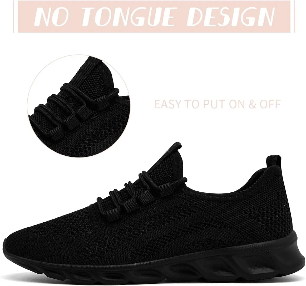 Womens Walking Shoes Slip On Tennis Running Fashion Sneakers for Sport Workout Gym Athletic Outdoor Jogging Exercise Lightweight Breathbale Shoe