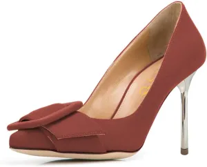 XYD Women Fashion Pointed Toe High Heels Pumps Buckles Slip On Stilettos Dress Party Office Shoes