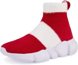 YAVY Kids Sneakers for Boys Tennis Shoes Girls Sock Sneakers for Kids Slip on Shoes Breathable high top Athletic Lightweight Walking Running Shoes