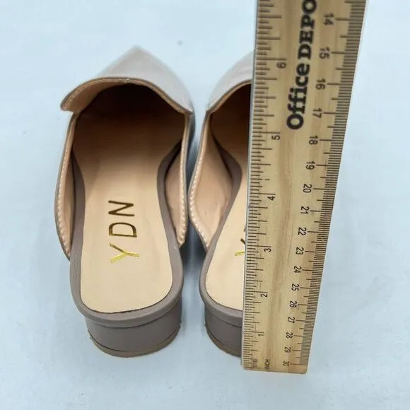 YDN Women Causal Slide Mules Comfy Flats Loafers Poined Toe Slipper Slip On Back
