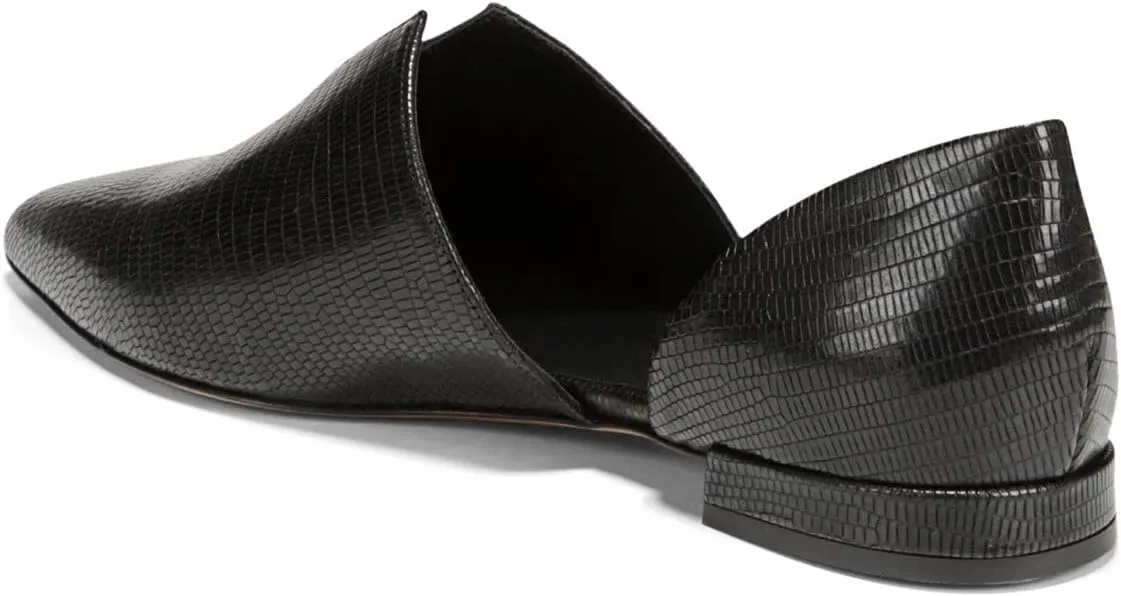 YDN Women Pointed Toe D'Orsay Ballet Flats V Cut Low Heels Slip On Office Dress Loafer Shoes