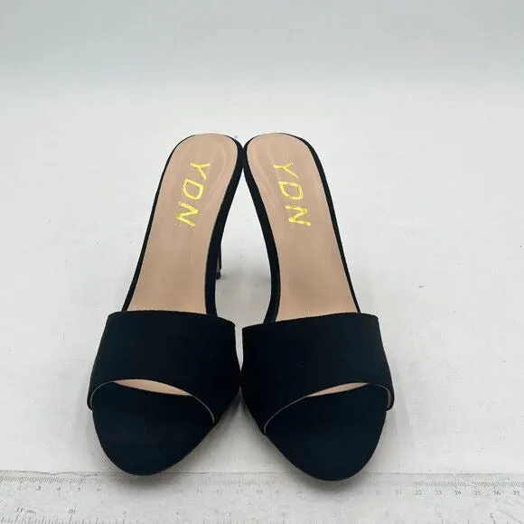 YDN Women's Comfy Kitten Low&High Heel Mules Slip on Clog Sandals Open Toe Dress