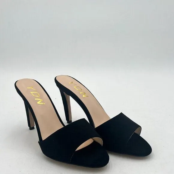 YDN Women's Comfy Kitten Low&High Heel Mules Slip on Clog Sandals Open Toe Dress