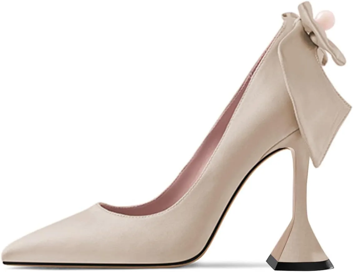 YDN Women's Pointy Toe Slip on Pumps Special High Heels Party Prom Dress Ladies Shoe Size 4-16 US
